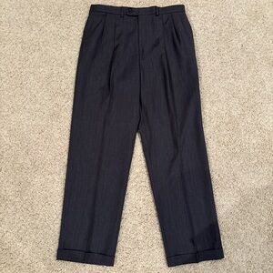 Lauren Ralph Lauren Men's Size 34x32 100% Wool Pleated Formal Office Dress Pants